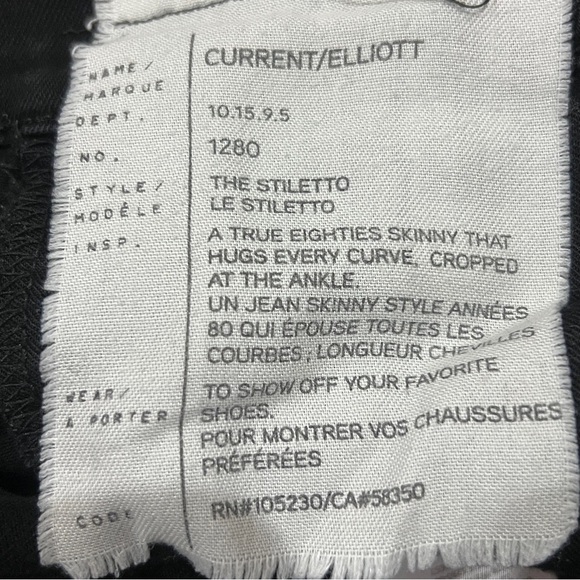 Current/Elliott The Stiletto Ankle Crop Skinny Jeans Size 27 Women’s - Picture 4 of 5